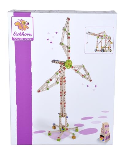 Eichhorn 100039046 - Constructor Windrad - vielseitiges Holzspielzeug 300...