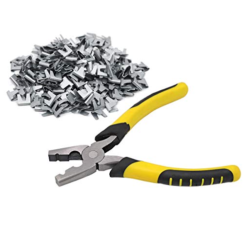 Wire Cage Buckle Clips Pliers, Cage Fasten Clips Poultry Chicken Rabbit Quail Pigeon Pet Cage Install Tool (Plier+Clip) - Image 3