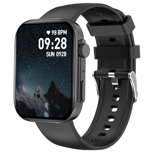 Bebinca Reloj Inteligente Hombre Mujer, 2,01' Smartwatch con Oxímetro (SpO2), Monitor de Sueño, Podómetro, IP68 Impermeable, 123 Modos Deportivos, Compatible con Android y iOS(Negro)
