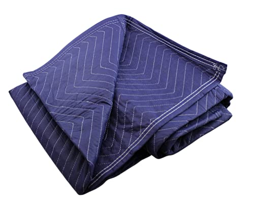 Moving Storage Packing Blanket - Super Size 40" X 72" Professional Quilted Shipping Movers Furniture Pad (1, Blue) #TOP14