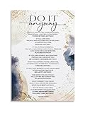 Daily Motivation Christian Poster - “Do It Anyway” Poem with Beautiful Typography, Canvas Wall Decor for Office, Hallway, Entryway(Unframed,08x12inch(20x30cm))