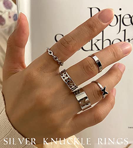 If You 30 Pcs Vintage Knuckle Rings Set, Boho Butterfly Snake Stackable Finger Rings For Women Girls, Silver Midi Ring Pack #TOP2