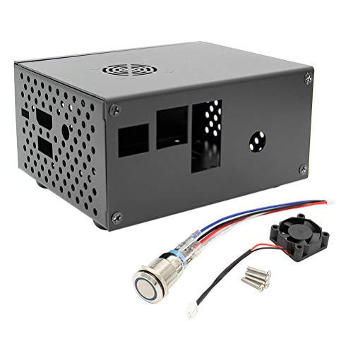 Geekworm for Raspberry Pi 3B+/3B, X820 Metal Case/Enclosure + Power Control Switch + Cooling Fan Support X820 V3.0 SSD&HDD SATA Storage Board&X735/Rock64（Not Support X825） - Thumbnail 5