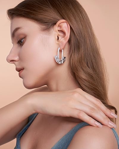 Image of Big Bold Lightweight 18K gold plated Hammered Flat Round Statement Drop Earrings for Women by SNGIA, Large Chunky Handmade Formal Trendy Jewelry Gifts, Circle Disc Coin Geometric Dome Textured Beachy Vacation Fashion Hanging Earrings Accessories, Vintage Retro Thick Bohemian Nickle Free Circular Sun Dangle Earrings.
