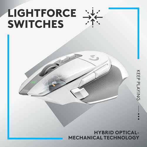 Image of Logitech G502 X Lighstspeed Wireless Gaming Mouse + 10th Anniversary Mousepad Bundle - White