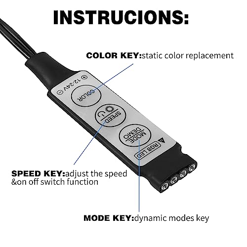 Image of YACSEJAO ARGB Controller Mini 5V-24V 4Pin ARGB LED Lighting 3 /4Pin RGB Controller 1FT LED RGB Light Strip Controller（IDE 4Pin Controller）