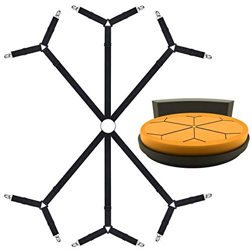 Sopito Bettlaken Spanngurte, Betttuchspanner Hosenträger Clips Verstellbare 6-Wege-bettlakenhalter Gurte Hochleistungs-bettlakenclips Für Runde Und Quadratische Matratzen Schwarz Cover