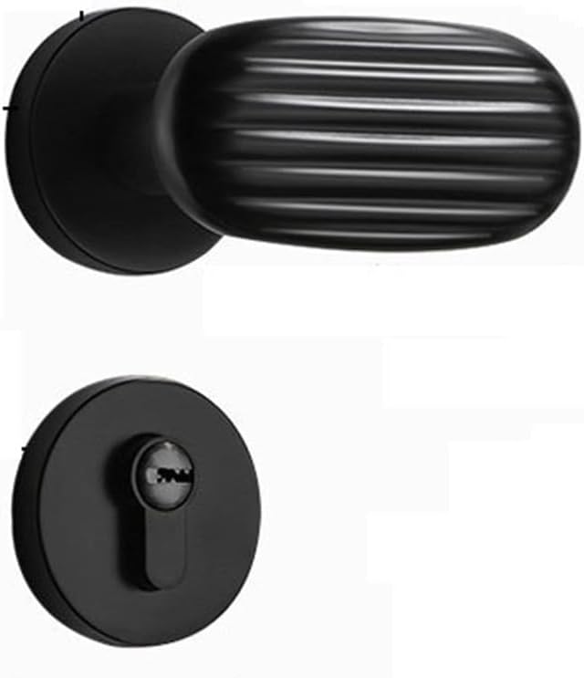 Door Lock Indoor Bedroom Silent Door Lock Bathroom Modern Simple Solid Wood Door Lock Magnetic Door Lock(Bright Chrome Version)