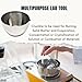 Stainless Steel Lab Beakers Crucibles with Spout Pouring Lip Multipurpose Laboratory Bowl Dish Cup for Mixing Prep Liquids & Solids Designed with Wide Mouth for Science Classrooms Labs (50ml)