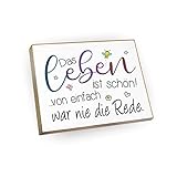 - Kühlschrankmagnet mit Spruch | Handmade aus Buchenholz als tolle Geschenkidee | (Das Leben ist schön)