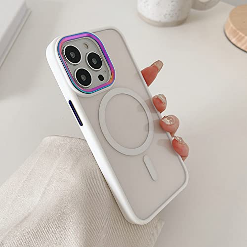 Coque acrylique souple iPhone 14 Pro magnétique anti-rayure caméra métal