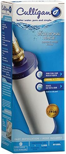 Culligan RV-800 Exterior Pre-Tank Recreational Vehicle Water Filter with Hose