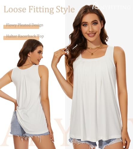 Image of Camisoles for Women with Built in Bra Adjustable Strap Tank Tops Cami Sleeveless Summer Tops for Workout Sleeping Traveling