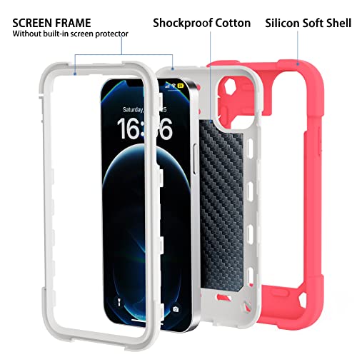 Image of MARKILL Compatible with iPhone Case with Ring Stand, Military Grade Drop Protection Full Body Rugged Heavy Duty Protective Durable Cover iPhone. (Hot Pink, iPhone 12 Pro Max 6.7 inch)