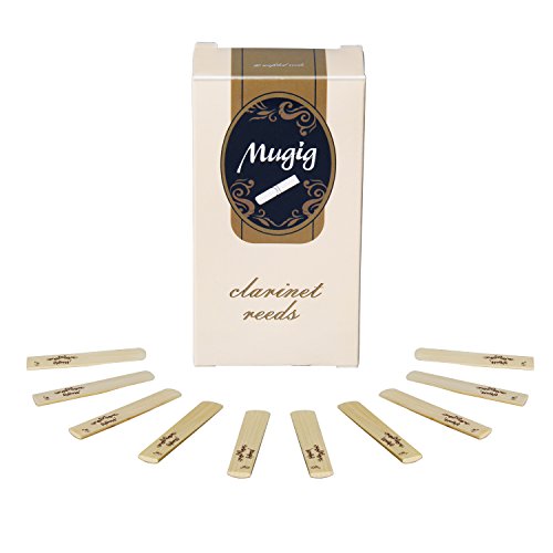 Mugig B Flat Clarinet Reeds, Size Strength 2.5, Traditional B Flat Clarinet Reeds