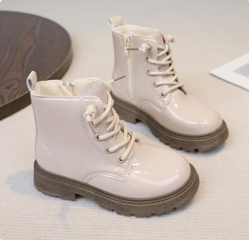 Boys Girls Waterproof Lace Up Ankle Boots Winter Outdoor Side Zipper Fashion Snow Booties for Toddler/Little Kid2