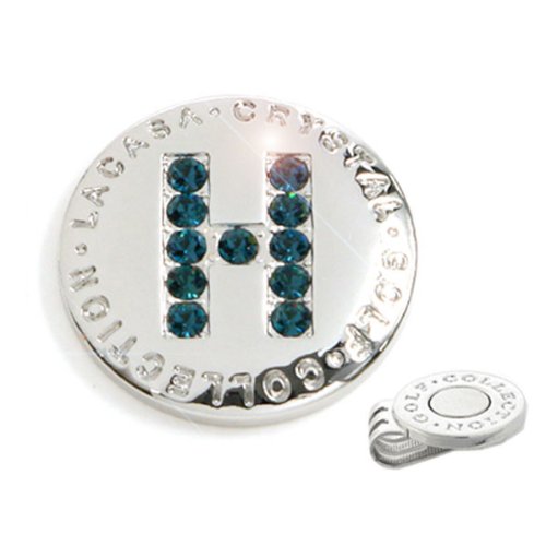 Elixir Golf Crystal Golf Ball Marker with Hat Clip, Initial A