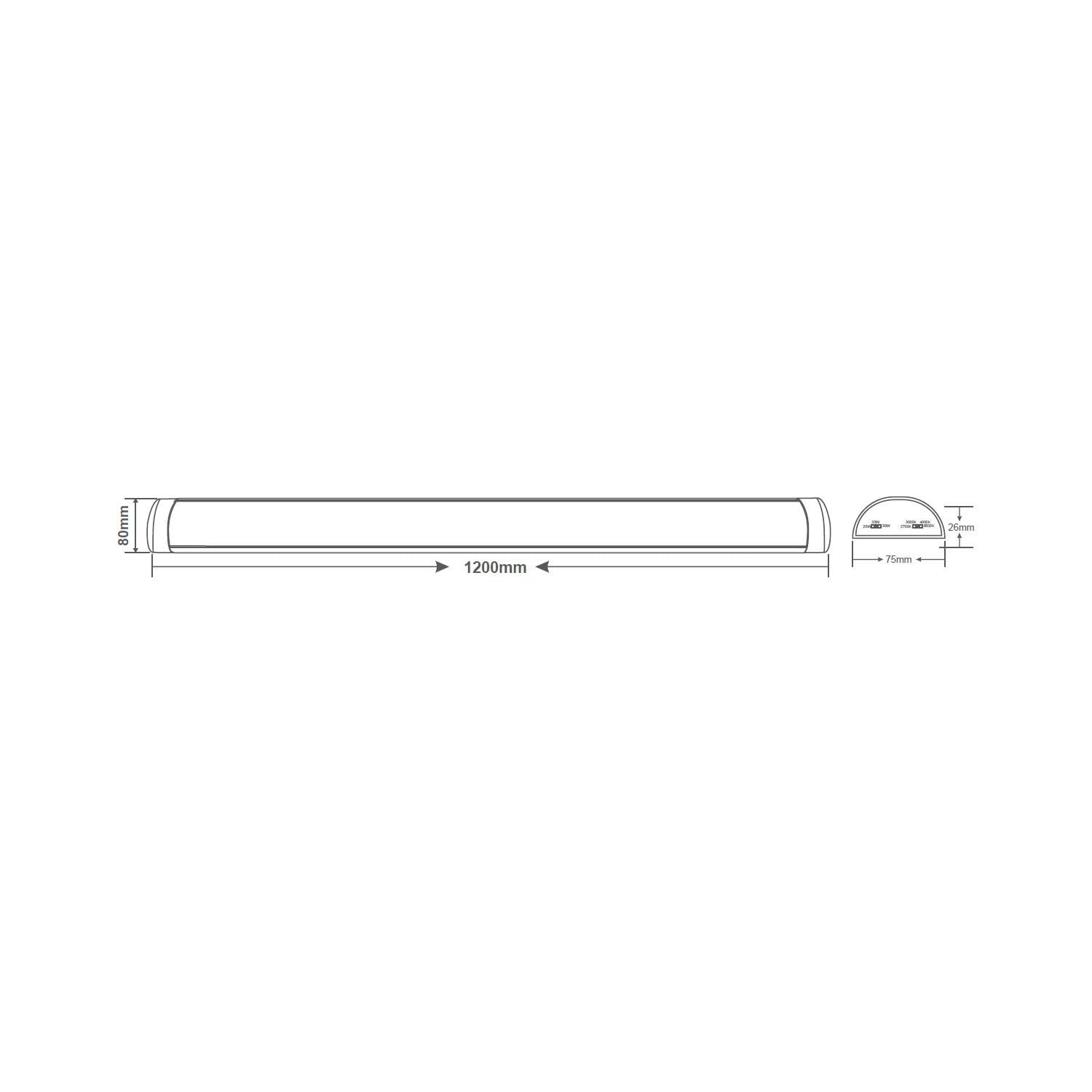 LEDKIA LIGHTING Barra Lineal LED 120cm 20-30-40W Solid CCT Seleccionable 3000K - 4000K - 5000K - 6000K CCT