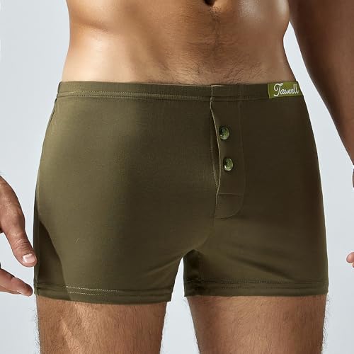 Mens Boxers – Comfortable Cotton Underwear for Men Sports Homewear Underpants Button Fly Mens Boxershorts3