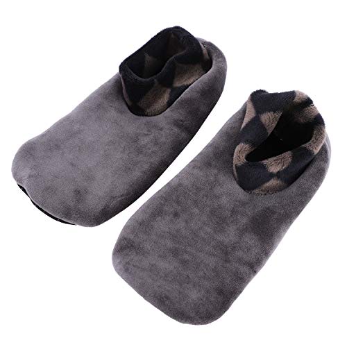 Image of Womens Non Slip Grip Socks Leopard Print Soft Cozy Thick House Indoor Boot Sock Shoes Winter Thermal Fleece Slipper Socks