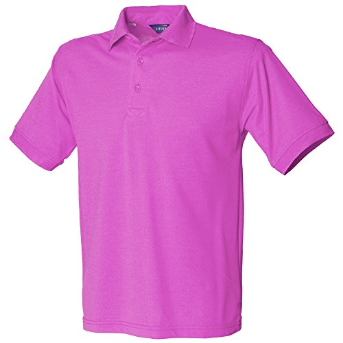 Henbury Mens Short Sleeved 65/35 Pique Polo Shirt (M) (Magenta)