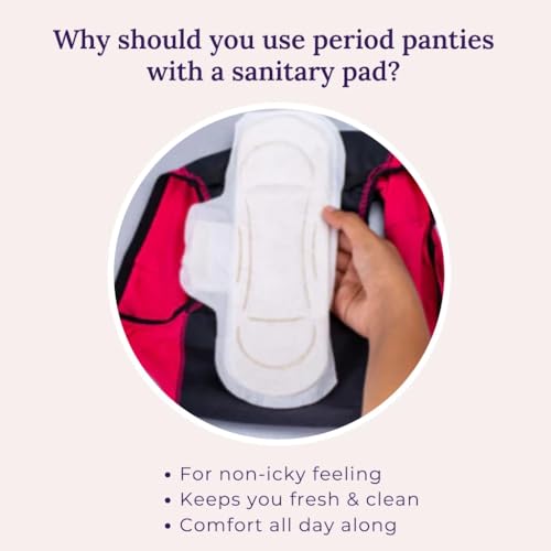 Image of Adira | Period Panty Boxer for Women | Boxer Fit for High Flow | with Support Patch for Pad | Leakproof & Skin Friendly | for School, Travel & Work | Patented | Pack of 2