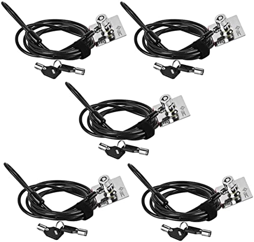 I3C Laptop Cable Lock Hardware Security Cable Lock Anti Theft Combination Lock with Anchor Plate, Laptop-Computer-Security-Locks (5Pack)