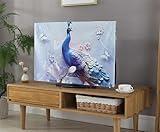 FACILE À NETTOYER: ce couvercle de poussière de télévision est facile à nettoyer et il peut être lavable à la machine. Le tissu de couverture TV a subi plusieurs processus tels que le réglage, le lavage et la teinture, le lavage des machines n'est pas facile à s'estomper, pas facile à déformer.