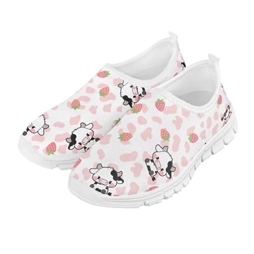 Cute Axolotl Girls Casual Shoes Kids Breathable Mesh Sneakers Slip on Walking Shoe for Travel Play School SizeUS 11-15
