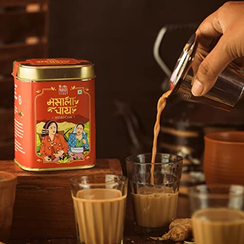 Image of The Pahadi Story Masala Chai 350g (175g x 2) - Assam Harvest Blend with 100% Natural Spices, Rainy Season Special Tea Powder, Aromatic Chai Masala
