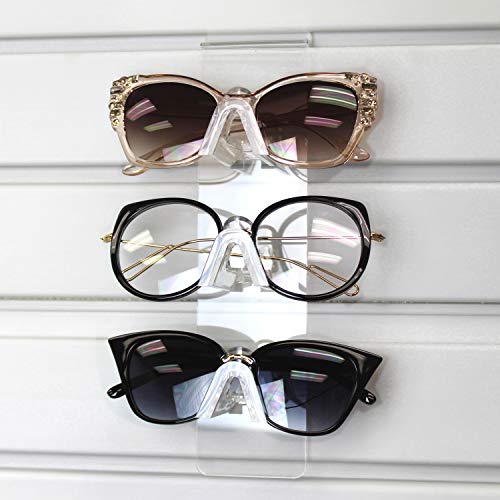 image for MOOCA 2 Pcs Acrylic Slatwall & Wall-mounted Holder Sunglasses & Eyegla