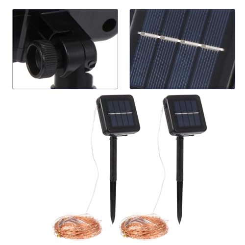 Luces solares en cadena 2 juegos 20m 200 LED azul miniatura 6