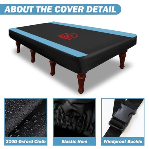 Funda para mesa de billar de 7 pies impermeable resistente todo tipo de clima 4