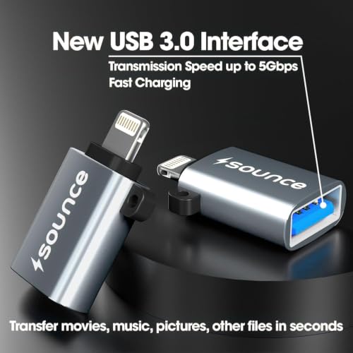 Image of Sounce OTG Adapter, USB Female to OTG Connector for Android Smartphones & Tablets, Supports Pen Drive, USB Flash Drive, Keyboard, Mouse, Card Reader & Gamepad (Silver)