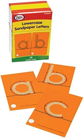 Didax Educational Resources Tactile Cards, Pack of 28 Sandpaper Letters, Lowercase, 4-1/4 X 2-5/8 in, Multi-Colored