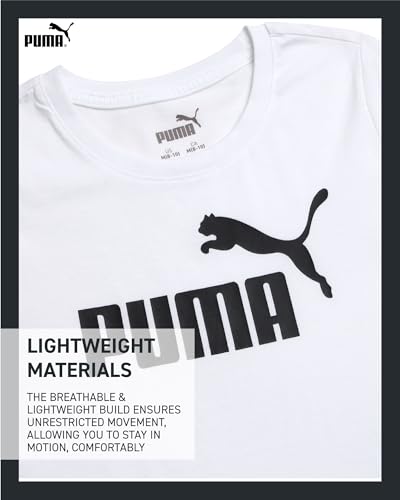 PUMA Girls T Shirts - 2 Pack Short Sleeve Logo Graphic Tees - Casual Everyday Athletic Shirts for Girls (Sizes: S-XL)4