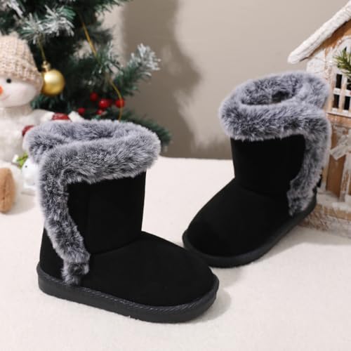 Image of Femizee Girls Boys Warm Winter Boots Kids Outdoor Snow Boots(Toddler /Little Kid)