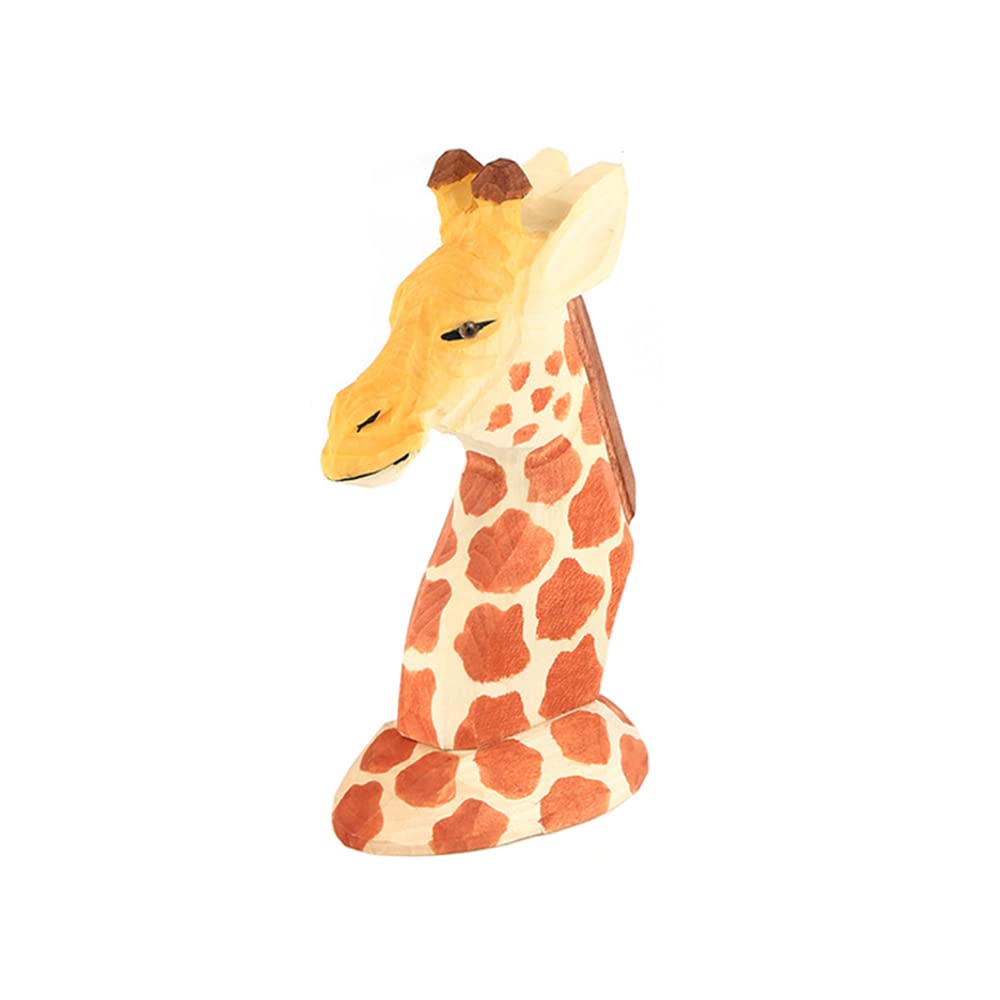 SagaSave 1PCS Wooden Glasses Holder Wood Carving Eyeglass Stands Sunglasses Display Animal Shaped Gift for Kids Friends(Giraffe)
