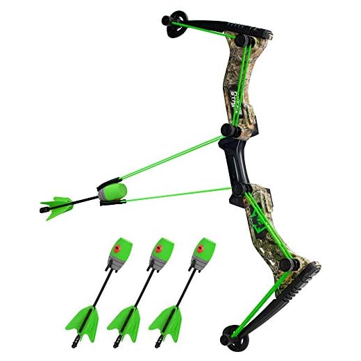 Zing Hyperstrike Bow and foam Arrows, Green Camo, with Incredible range of over 250ft. Great for long range outdoor play with friends and family. The Hyperstrike bow is perfect for safe fun!