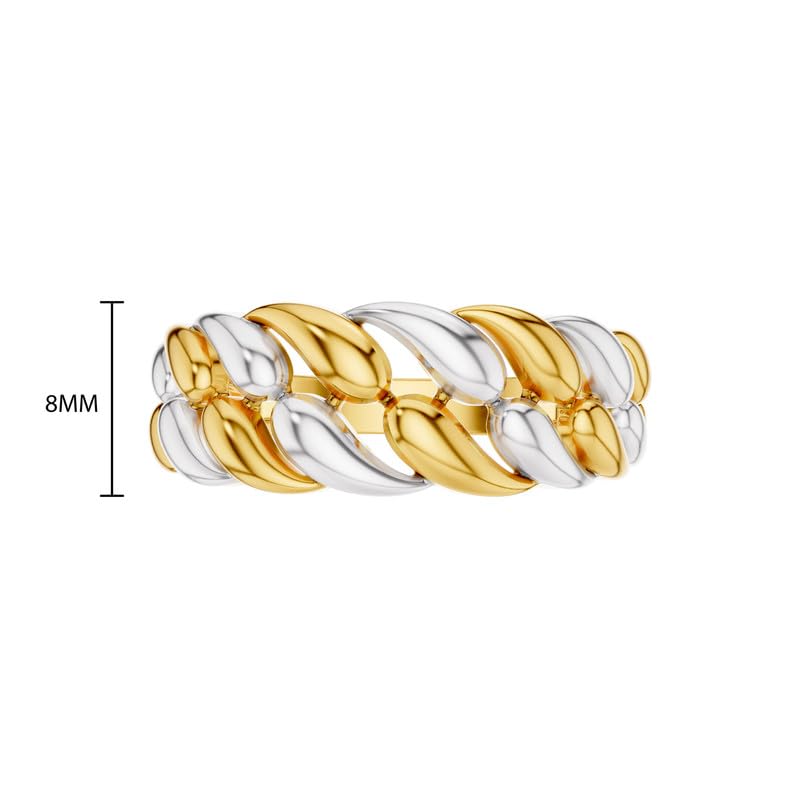 Image of KISNA 9KT / 14KT / 18KT Chic Fusion Yellow Gold Ring For Women | S14