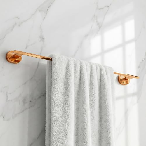 Image of Plantex J4 Stainless Steel 24 Inch Towel Rod for Bathroom /Towel Holder in Bathroom /Towel Holder /Bathroom Accessories (PVD Rose Gold Finish) Onix