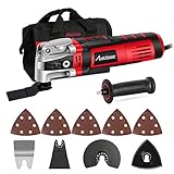 AVID POWER Oscillating Tool, 3.5-Amp Oscillating Multi Tool with 4.5°Oscillation Angle, 6 Variable Speeds and 13pcs Saw Accessories, Auxiliary Handle and Carrying Bag