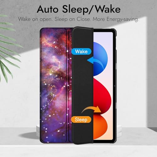 Image of Robustrion Cover for Redmi Pad 2 Pro 12.1 inch Cover Case, Trifold Cover Case for Redmi Pad 2 Pro 5G Tablet Cover [Auto Sleep Wake Support] - Galaxy