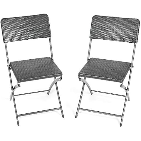 Christow Folding Rattan Effect Garden Chairs Cover