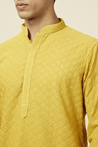 Image of Manyavar Men's Chikankari Kurta Set (2pcs)