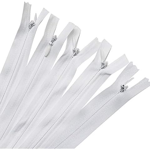 YXJD 25pcs Nylon Reißverschlüsse mit Verdeckten Zähnen Ersatz Reißverschluss 40cm Cover