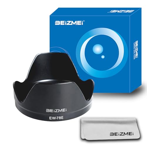 Pare-Soleil/Accessoire EW-78E pour objectifs d'appareil Photo (Filetage 72mm),Compatibilité avec Les objectifs EF-S 15-85mm f/3.5-5.6 is USM et 7D7D2 caméra+Chiffon de Nettoyage pour objectifs