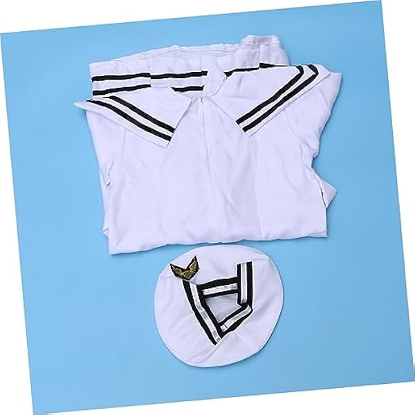 Holibanna 3Pcs Meisjes Zomer Outfits Jurk Voor Meisjes Meisje Outfit Jurk Voor De Zomer Marine Marine Kleding Voor Meisje Wit Marine Unifom Marine Marine Kostuum Kleding Kostuums Dans