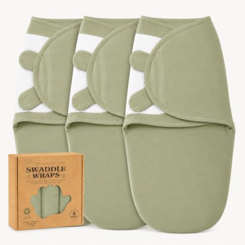 Image of Newborn Swaddle Sleep Sacks, 0-3 Months, 3-Pack | 100% Organic Cotton, For Baby Girls & Boys, Nursery Swaddling Blankets, Infant