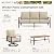 MIXPATIO 4 PCS Outdoor Patio Furniture Set, 3-Seater Sofa, Highback Swivel Chair with 5.5" Extra Thick Cushion & Coffee Table, All Weather Patio Conversation Set for Lawn Deck Backyard, Cream/Beige